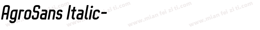 AgroSans Italic字体转换